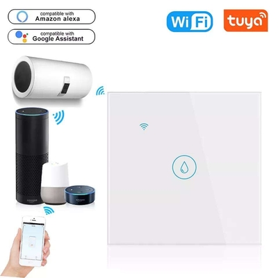 Glomarket Smart Home Fernbedienung mit Sprachsteuerung Berührungsplatte Warmwasserbereiter Schalter Tuya Wireless Wifi Boiler Schalter