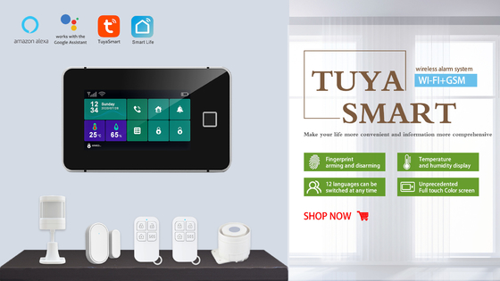 Touch Screen Tuya G/M Hauptsicherheitssysteme 850/900/1800/1900MHz