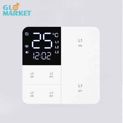 Glomarket Smart Tuya Wifi Button Wandschalter Fernbedienung/Stimme Alexa/Timer Steuerung mit LCD-Bildschirm Temperatur und Luftfeuchtigkeit