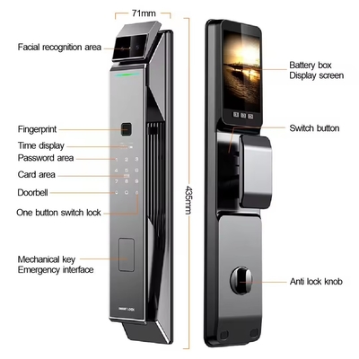 Glomarket Tuya Security vollautomatisches Smart Lock mit 3D-Gesichtserkennung