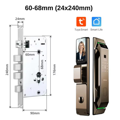 Glomarket 3D Gesichtserkennung Fingerabdruck Tuya Wifi Digital Smart Lock
