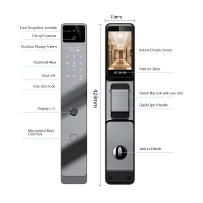Glomarket Tuya Biometrische Gesichtserkennung Tür Smart Lock