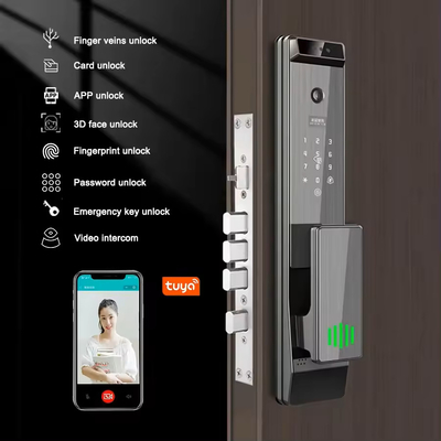 Glomarket Tuya Digital Smart Lock vollautomatisches biometrisches System Sicherheit Fingerabdruck 3D Gesichtserkennung Passwort Türschloss