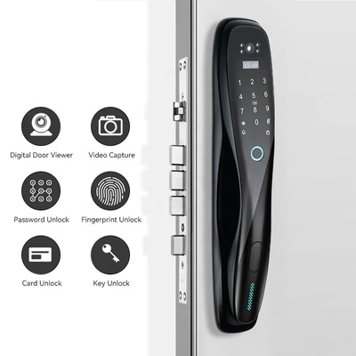 Glomarket 3D-Gesicht WIFI-Smart Voll automatisches Smart Lock Fingerabdruck APP Karte Schlüssel entsperren Intelligentes Türschloss mit Kamera