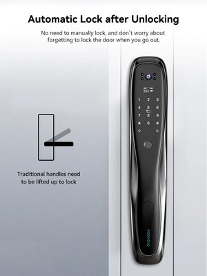 Glomarket 3D-Gesicht WIFI-Smart Voll automatisches Smart Lock Fingerabdruck APP Karte Schlüssel entsperren Intelligentes Türschloss mit Kamera