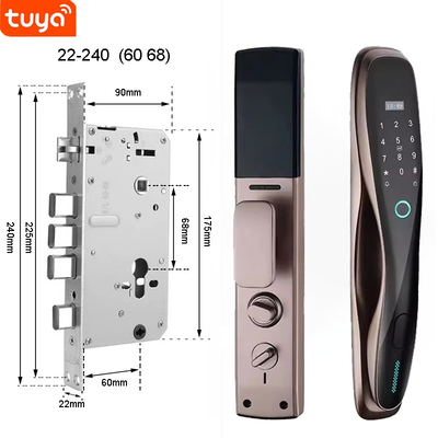 Glomarket 3D-Gesicht WIFI-Smart Voll automatisches Smart Lock Fingerabdruck APP Karte Schlüssel entsperren Intelligentes Türschloss mit Kamera