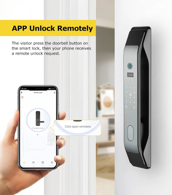 Glomarket Tuya Smart 3D Face vollautomatische Türschließung App Fernschließung Fingerabdruck Smart Intelligentes Türschloss für Smart Home