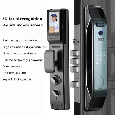 Glomarket Tuya Smart 3D Face vollautomatische Türschließung App Fernschließung Fingerabdruck Smart Intelligentes Türschloss für Smart Home