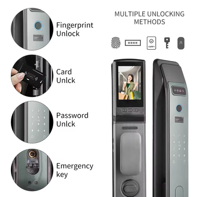 Glomarket Tuya Smart 3D Face vollautomatische Türschließung App Fernschließung Fingerabdruck Smart Intelligentes Türschloss für Smart Home