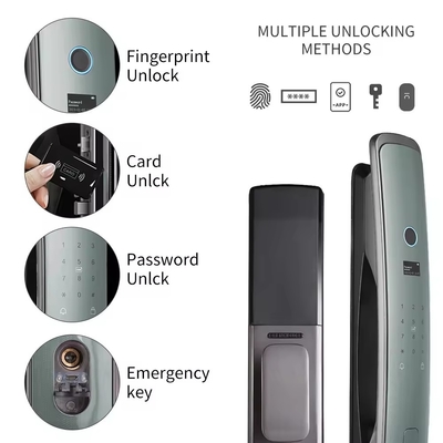 Glomarket Smart Tuya Wifi Türschloss Automatischer Alarm Fingerabdruck Smart APP Schlüssel Digitales Passwort Sicherheit Automatisches Schloss
