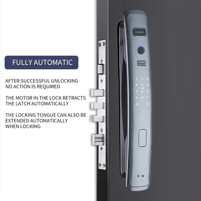 Glomarket Smart Tuya Wifi Türschloss Automatischer Alarm Fingerabdruck Smart APP Schlüssel Digitales Passwort Sicherheit Automatisches Schloss