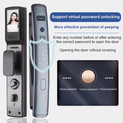Glomarket Smart Tuya Wifi Türschloss Automatischer Alarm Fingerabdruck Smart APP Schlüssel Digitales Passwort Sicherheit Automatisches Schloss