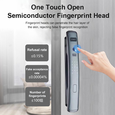 Glomarket Smart Tuya Wifi Türschloss Automatischer Alarm Fingerabdruck Smart APP Schlüssel Digitales Passwort Sicherheit Automatisches Schloss