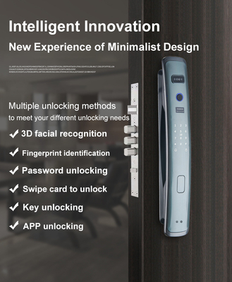 Glomarket Smart Tuya Wifi Türschloss Automatischer Alarm Fingerabdruck Smart APP Schlüssel Digitales Passwort Sicherheit Automatisches Schloss