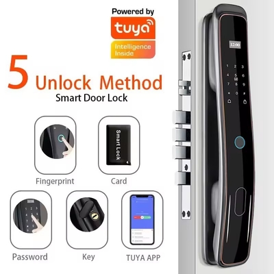 Glomarket Vollautomatisches Tuya Wifi Smart Door Lock Mobiltelefon Steuerung Fingerprint Digitales Passwort Smart Lock mit Kamera
