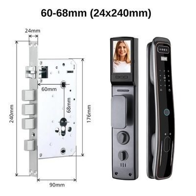 Glomarket Vollautomatisches Tuya Wifi Smart Door Lock Mobiltelefon Steuerung Fingerprint Digitales Passwort Smart Lock mit Kamera