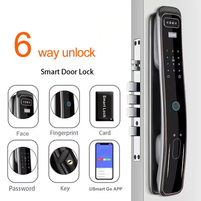 Glomarket Vollautomatisches Tuya Wifi Smart Door Lock Mobiltelefon Steuerung Fingerprint Digitales Passwort Smart Lock mit Kamera