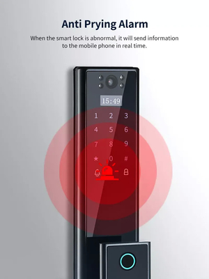 Glomarket Wireless Biometrische Fingerabdruckschutz vollautomatisches Smart Lock Digital Passwort Karte Schlüsselverschluss mit Kamera