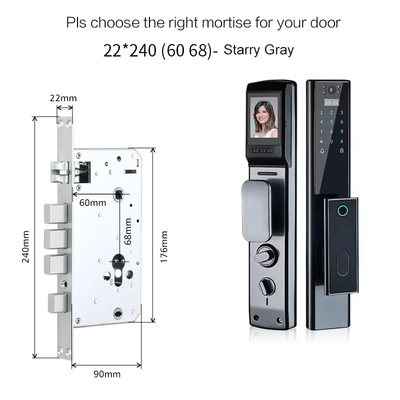 Glomarket Wireless Biometrische Fingerabdruckschutz vollautomatisches Smart Lock Digital Passwort Karte Schlüsselverschluss mit Kamera
