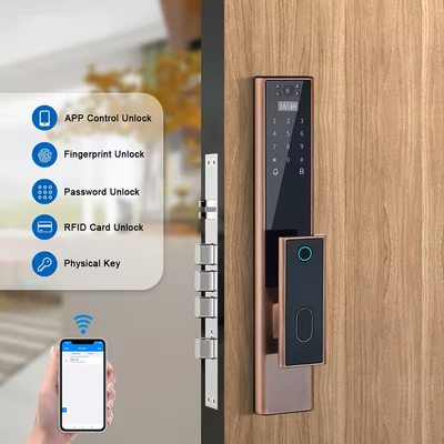 Glomarket Wireless Biometrische Fingerabdruckschutz vollautomatisches Smart Lock Digital Passwort Karte Schlüsselverschluss mit Kamera