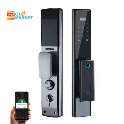 Glomarket Wireless Biometrische Fingerabdruckschutz vollautomatisches Smart Lock Digital Passwort Karte Schlüsselverschluss mit Kamera