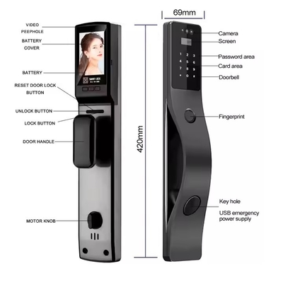 Glomarket Tuya Gesichtserkennung Smart Door Lock Sicherheit Digital Passwort Fingerabdruck Tür Smart Locks
