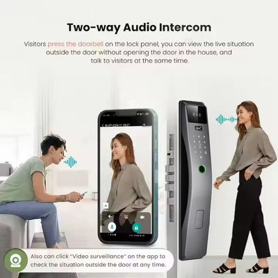 Glomarket 3d Gesichtserkennung Smart Door Lock Tuya Echtzeit Video Intercom Wifi Intelligentes Türschloss mit Palmprint