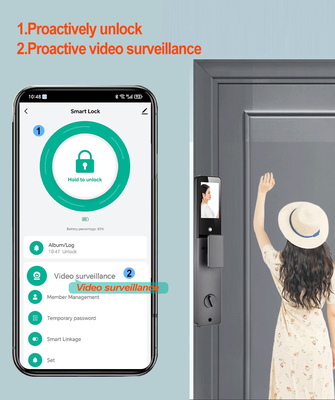 Glomarket 3d Gesichtserkennung Smart Door Lock Tuya Echtzeit Video Intercom Wifi Intelligentes Türschloss mit Palmprint