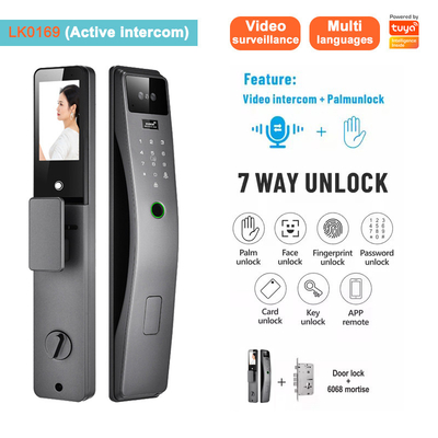 Glomarket 3d Gesichtserkennung Smart Door Lock Tuya Echtzeit Video Intercom Wifi Intelligentes Türschloss mit Palmprint