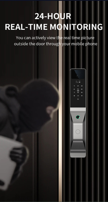 Glomarket Aluminiumlegierung Automatisches Tuya Smart Door Lock 3D Gesichtserkennung Video Intercom Digitales Fingerabdruckschloss