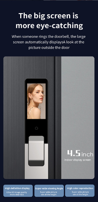 Glomarket Aluminiumlegierung Automatisches Tuya Smart Door Lock 3D Gesichtserkennung Video Intercom Digitales Fingerabdruckschloss