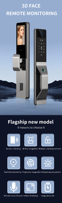 Glomarket Aluminiumlegierung Automatisches Tuya Smart Door Lock 3D Gesichtserkennung Video Intercom Digitales Fingerabdruckschloss
