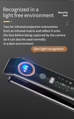 Glomarket Werkspreis Wifi App Smart Door Lock mit Gesichtserkennung Biometrischer Fingerabdruck Cerradura Unterstützung Intercom Funktion
