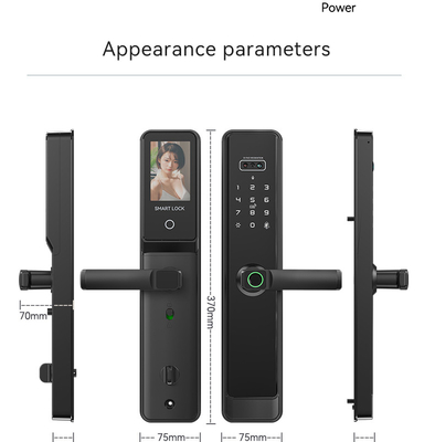 Glomarket Tuya Wifi Smart Lock Aluminium Holztür Gesichtserkennung Palmprint Biometrischer Fingerabdruck Digitaler Smart Lock