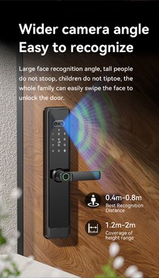 Glomarket Tuya Wifi Smart Lock Aluminium Holztür Gesichtserkennung Palmprint Biometrischer Fingerabdruck Digitaler Smart Lock