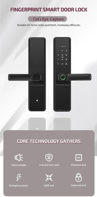 Glomarket Tuya Wifi Smart Door Lock mit Cat Eye Digital Lock Elektronische Fingerabdrücke Tür Smart Home