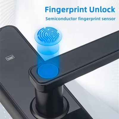 Glomarket Wifi Tuya Smart Door Lock Aluminium Fingerabdruck Passwort Karte Schlüssel Entsperren Biometrisches digitales Smart Lock