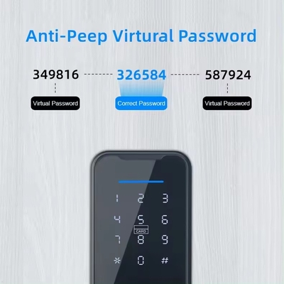 Glomarket Wifi Tuya Smart Door Lock Aluminium Fingerabdruck Passwort Karte Schlüssel Entsperren Biometrisches digitales Smart Lock