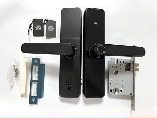 Glomarket Wifi Tuya Smart Door Lock Aluminium Fingerabdruck Passwort Karte Schlüssel Entsperren Biometrisches digitales Smart Lock