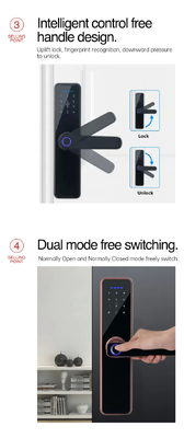 Glomarket Wifi Tuya Smart Door Lock Aluminium Fingerabdruck Passwort Karte Schlüssel Entsperren Biometrisches digitales Smart Lock