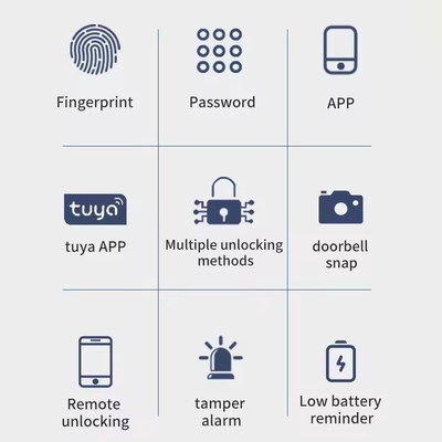 Glomarket Wifi Biometrische elektronische Tuya App Remote Smart Lock Smart Fingerabdruck Türschloss mit Cat Eye