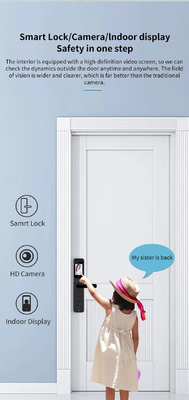 Glomarket Tuya Wifi Fingerabdruck Digitales Passwort Intelligentes Türschloss Fernbedienung Schloss Smart mit Kamera