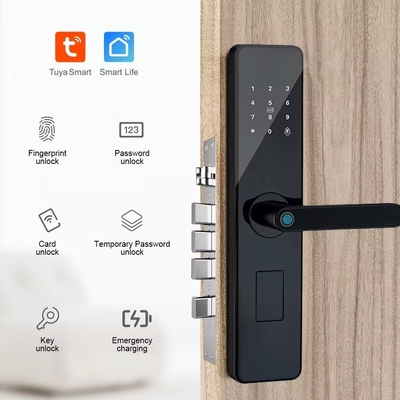 Glomarket Home Apartment Tuya Smart WiFi Digitale Türschloss Telefon APP Fernbedienung Sicherheit Fingerabdruck Smart Türschloss