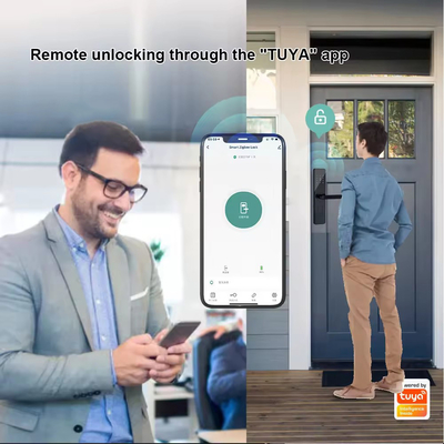 Glomarket Home Apartment Tuya Smart WiFi Digitale Türschloss Telefon APP Fernbedienung Sicherheit Fingerabdruck Smart Türschloss