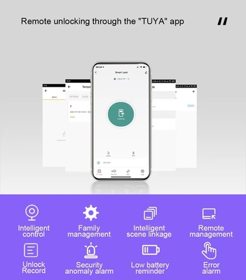Glomarket Home Apartment Tuya Smart WiFi Digitale Türschloss Telefon APP Fernbedienung Sicherheit Fingerabdruck Smart Türschloss