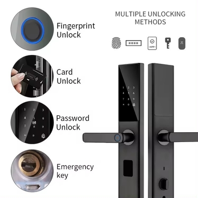 Glomarket Tuya Smart WiFi Digital Door Lock Code RFID IC-Karte Smartphone App Freischalten Biometrische Fingerabdrücke Smart Lock