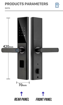 Glomarket Tuya Smart WiFi Digital Door Lock Code RFID IC-Karte Smartphone App Freischalten Biometrische Fingerabdrücke Smart Lock