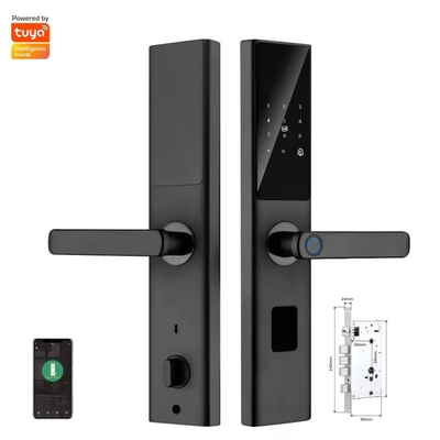 Glomarket Tuya Smart WiFi Digital Door Lock Code RFID IC-Karte Smartphone App Freischalten Biometrische Fingerabdrücke Smart Lock