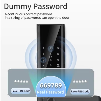 Glomarket Tuya Smart WiFi Digital Door Lock Code RFID IC-Karte Smartphone App Freischalten Biometrische Fingerabdrücke Smart Lock