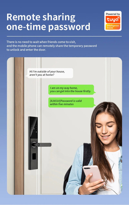 Glomarket Tuya Smart WiFi Digital Door Lock Code RFID IC-Karte Smartphone App Freischalten Biometrische Fingerabdrücke Smart Lock